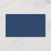 Professioneel Navy Blauwe Logo QR Code Modern Visitekaartje (Achterkant)
