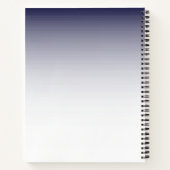 Professioneel Navy Blue Gradient Notitieboek (Achterkant)