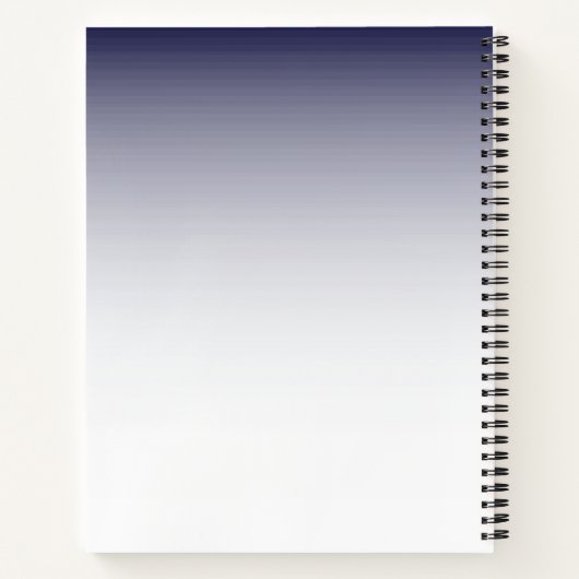 Professioneel Navy Blue Gradient Notitieboek (Achterkant)