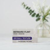 Professioneel Navy Drywall Textuur Branding Visitekaartje (Staand voorkant)