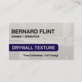 Professioneel Navy Drywall Textuur Branding Visitekaartje (Voorkant)