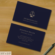 Professioneel Navy Goud Justitie Schaal Visitekaar