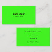 Professioneel Neon Groen Modern Kleurrijk Evenemen Visitekaartje (Voorkant / Achterkant)