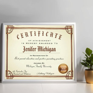 Professioneel nep-certificaat diploma