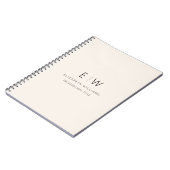 Professioneel Neutraal Monogram Zakelijk Initiaal Notitieboek (Linkerzijde)