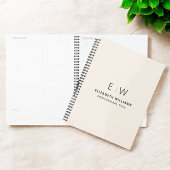Professioneel Neutraal Monogram Zakelijk Initiaal Planner