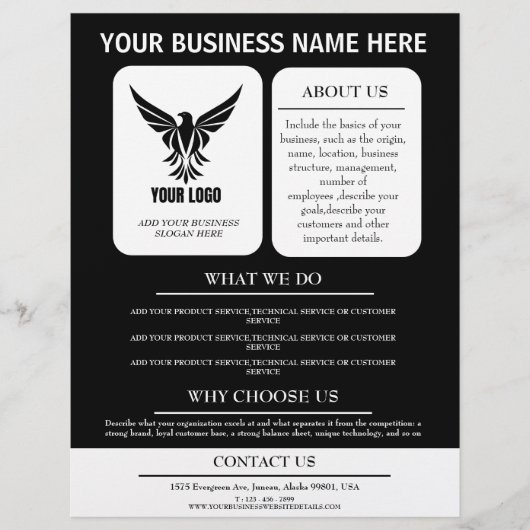 Professioneel Nieuwe Zakelijke Reclame Custom Logo Flyer (Voorkant)