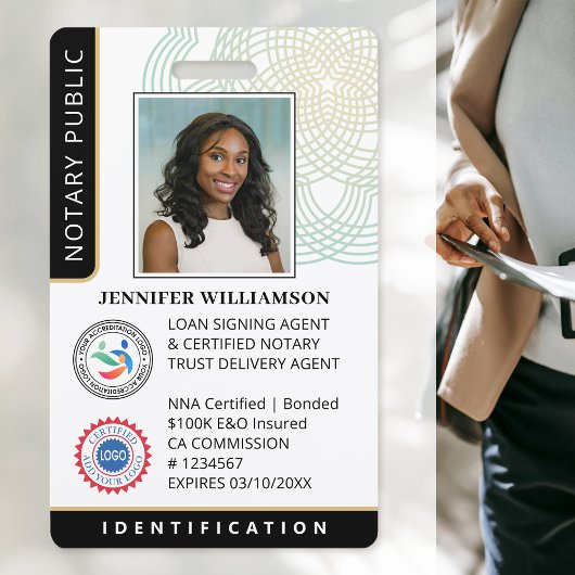 Professioneel Notarieel / Ambtenaar van de Burgerl Badge