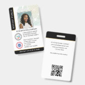 Professioneel Notarieel Bevestigde Pasfoto QR Code Badge (Voor- en achterkant)