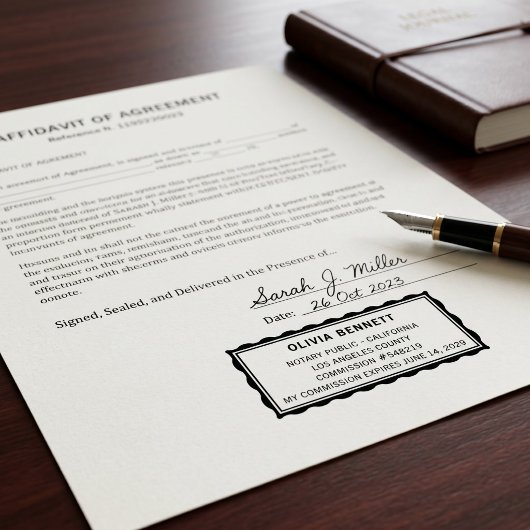 Professioneel Notaris Openbaar | Aangepaste Naam & Zelfinktende Stempel