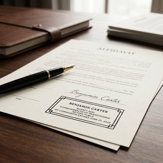 Professioneel Notaris Openbaar | Aangepaste Naam & Zelfinktende Stempel