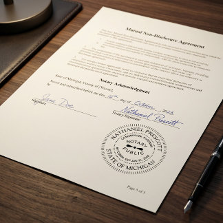 Professioneel Notaris Openbaar | Aangepaste Naam & Zelfinktende Stempel