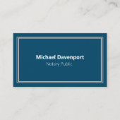 Professioneel Notary Public Blue Grey Visitekaartje (Voorkant)