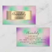 Professioneel omgevormd holograaf rokerroze Paars  Visitekaartje (Voorkant / Achterkant)