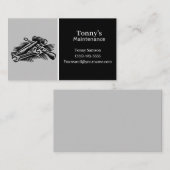 Professioneel onderhoud en carpenter met tools visitekaartje (Voorkant / Achterkant)