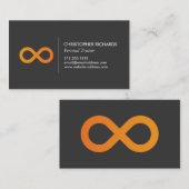 Professioneel oneindigheidssymbool in Sinaasappel Visitekaartje (Voorkant / Achterkant)