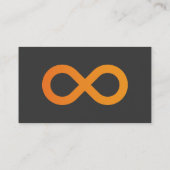 Professioneel oneindigheidssymbool in Sinaasappel Visitekaartje (Achterkant)