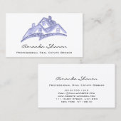 Professioneel onroerend goed agent Broker Custom B Visitekaartje (Voorkant / Achterkant)