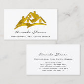 Professioneel onroerend goed agent Broker Golden H Visitekaartje (Voorkant / Achterkant)