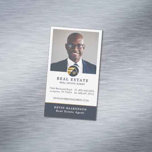 Professioneel onroerend goed | Fotolay-out vertica Magnetisch Visitekaartje (Voorbeeld)