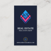 Professioneel onroerend goed | Fotolay-out vertica Visitekaartje (Achterkant)