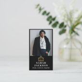 Professioneel onroerend goed | Fotolay-out vertica Visitekaartje (Staand voorkant)