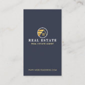 Professioneel onroerend goed | Fotolay-out vertica Visitekaartje (Achterkant)