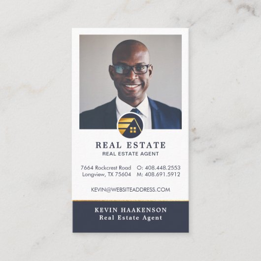 Professioneel onroerend goed | Fotolay-out vertica Visitekaartje (Voorkant)