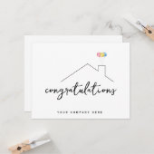 Professioneel onroerend goed Gefeliciteerd Nieuw s Kaart (Voorkant / Achterkant in situ)