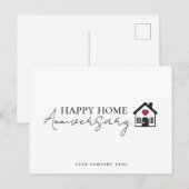 Professioneel onroerend goed Gelukkig huisjubileum Briefkaart (Voorkant / Achterkant)