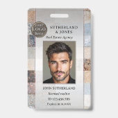 Professioneel onroerend goed makelaar foto ID-badg Badge (Voorzijde)