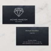 Professioneel onroerend goed modern diamanthuis lo visitekaartje (Voorkant / Achterkant)