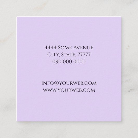 Professioneel onroerend goed Visitekaartje (Achterkant)