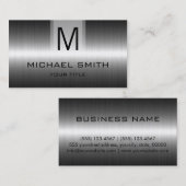 Professioneel onroestvrij staalmonogram #5 visitekaartje (Voorkant / Achterkant)