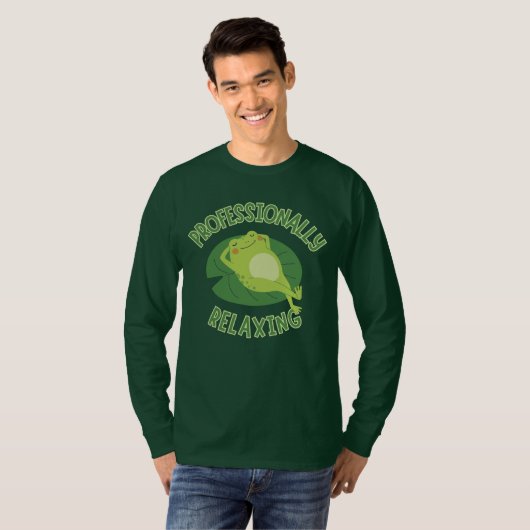 Professioneel Ontspannende Kikker T-shirt (Voorkant volledig)