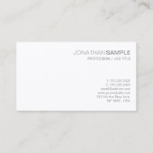 Professioneel ontwerp effen zwart-wit DeLuxe Visitekaartje (Achterkant)