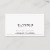 Professioneel Ontwerp Elegante Moderne Schone Vlak Visitekaartje (Achterkant)