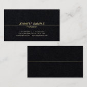 Professioneel Ontwerp Elegante Zwart Gouden Luxe Visitekaartje (Voorkant / Achterkant)