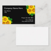 Professioneel ontwerp van Floral Zonnebloem Visitekaartje (Voorkant / Achterkant)