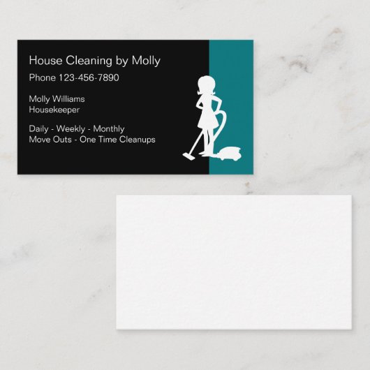 Professioneel ontwerp voor het schoonmaken van het visitekaartje (Voorkant / Achterkant)