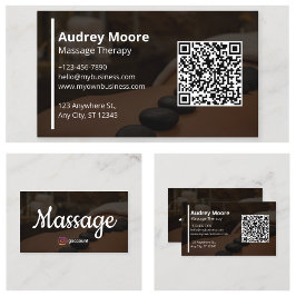 Professioneel ontwerp voor massage therapie sjablo visitekaartje