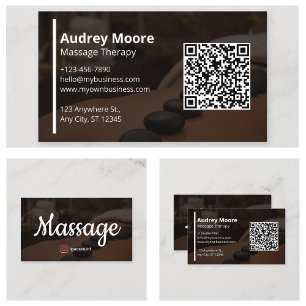 Professioneel ontwerp voor massage therapie sjablo visitekaartje