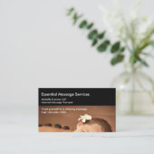 Professioneel ontworpen massagetherapeut afsprakenkaartje (Staand voorkant)