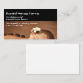 Professioneel ontworpen massagetherapeut afsprakenkaartje (Voorkant / Achterkant)