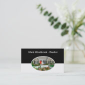 Professioneel ontworpen Real Estate Agent Visitekaartje (Staand voorkant)