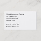 Professioneel ontworpen Real Estate Agent Visitekaartje (Achterkant)