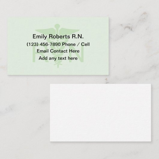 Professioneel ontworpen RN Medische Visitekaartjes (Voorkant / Achterkant)