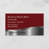  Professioneel ontworpen Silver Tone Classy Visitekaartje (Voorkant)