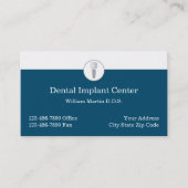 Professioneel ontworpen tandheelkundige implantaat visitekaartje (Voorkant)