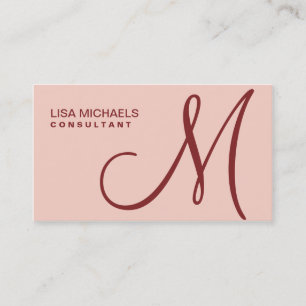 Professioneel oogmerk Monogram Makeup Artiest Roze Visitekaartje